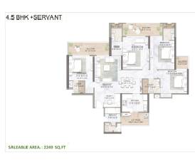 4.5 BHK,Servant Room